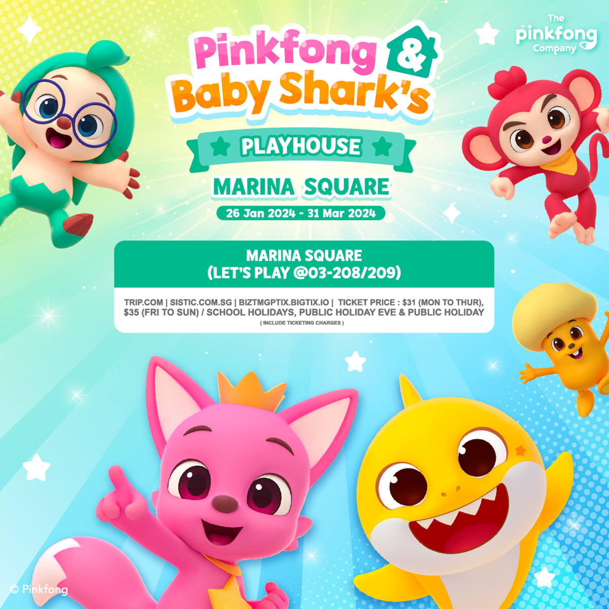 Pinkfong & Baby Shark's Playhouse @ Marina Square | Serious About School